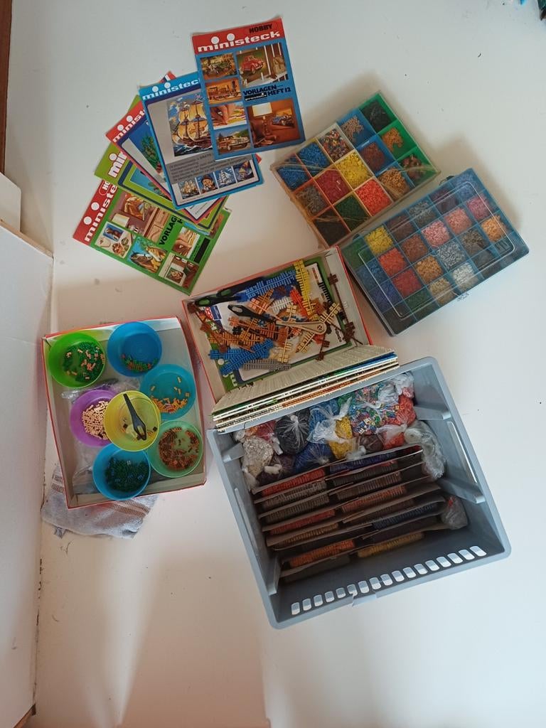 Grote verzameling Ministeck, mozaïek en puzzels, Hobby en Vrije tijd, Ophalen of Verzenden, Gebruikt, Losse ministeck of Strip