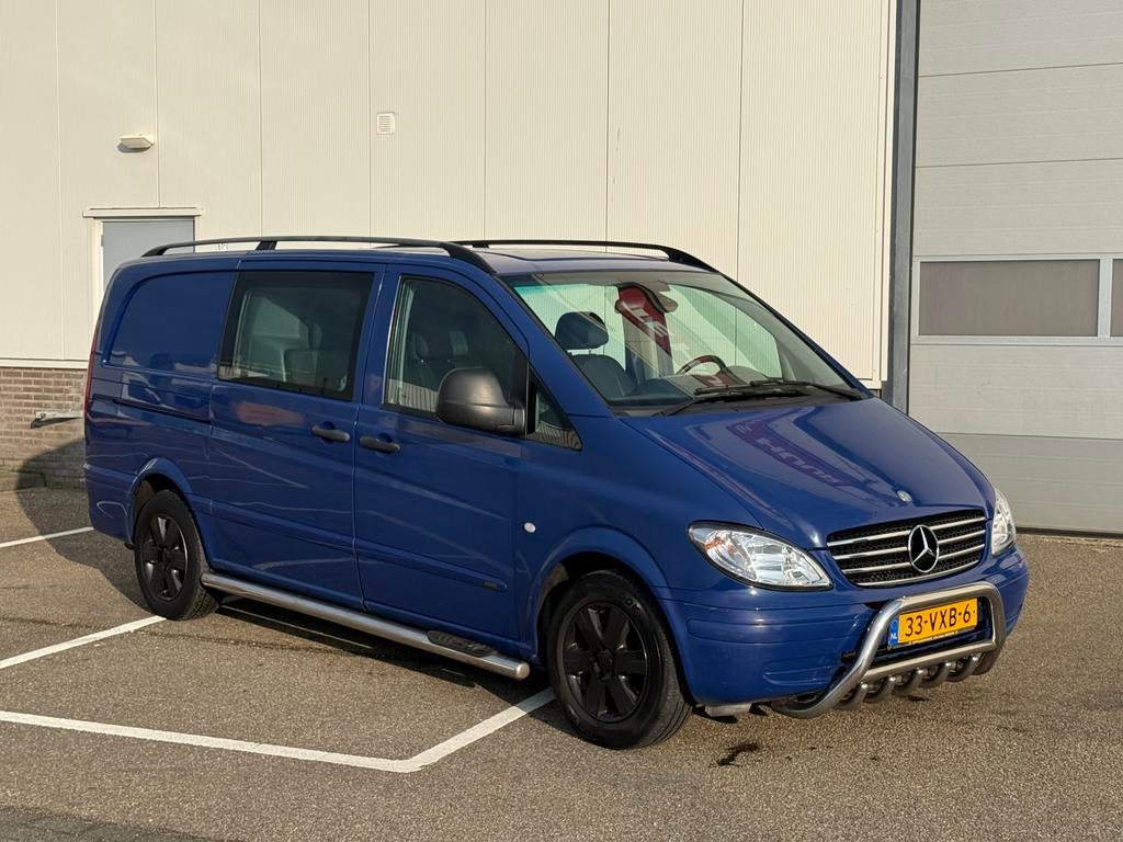 Mercedes-Benz Vito 3.0 CDI 120 DC AUT v6 204pk Dubbelcabin, Automaat, Parkeersensor, Zwart, Blauw