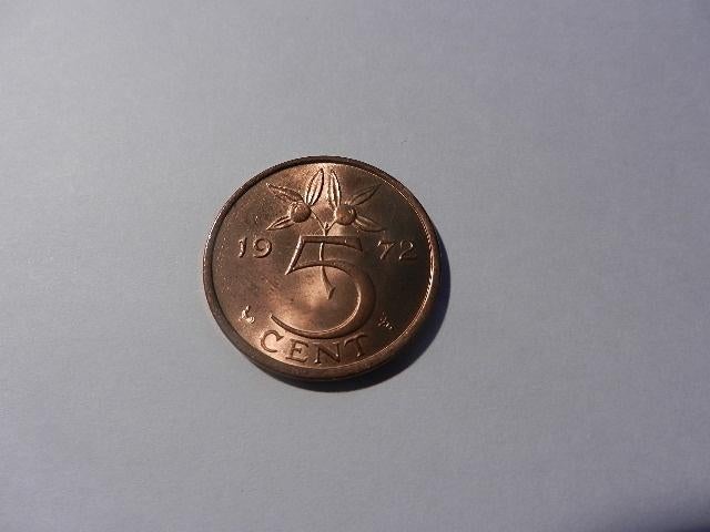 5  cent  1972  unc fdc  zie foto,s, Ophalen of Verzenden, Koningin Juliana, 5 cent, Losse munt