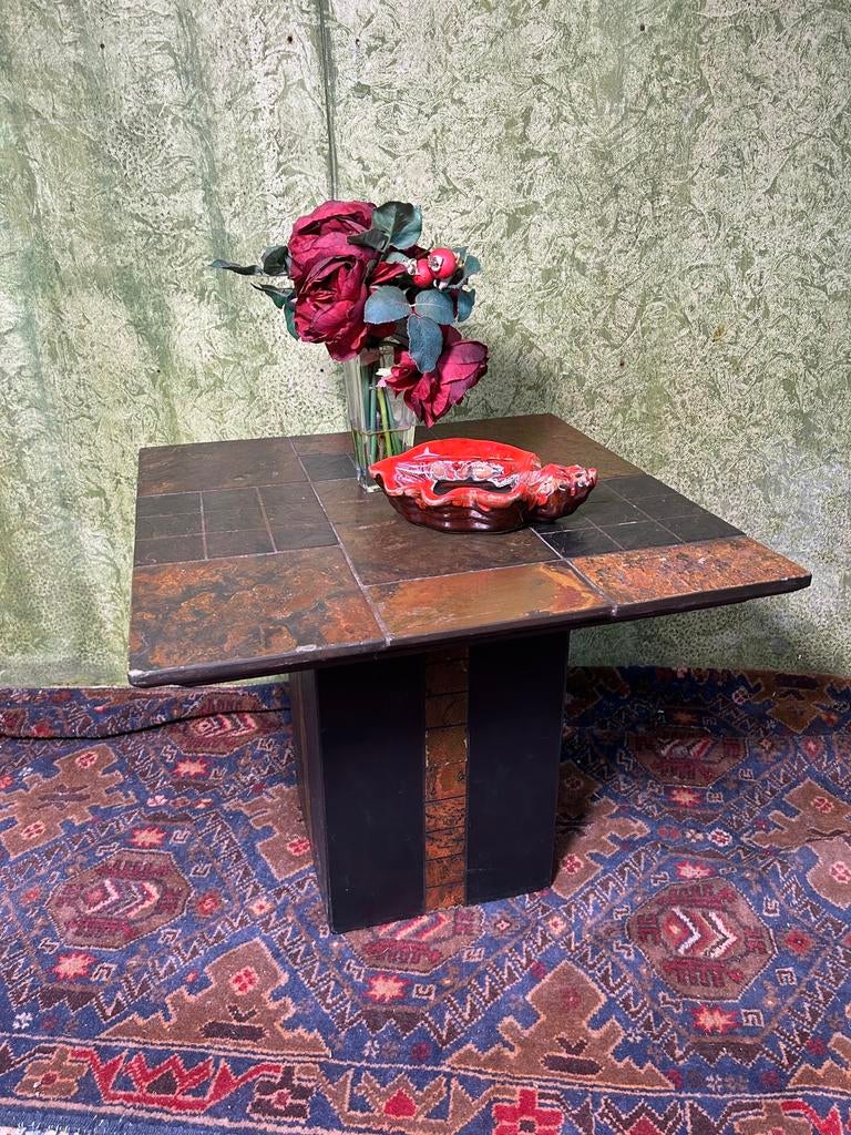 Gratis bezorging! Brutalist Retro vintage coffee table, Overige materialen, Gebruikt, 50 tot 100 cm, 50 tot 75 cm