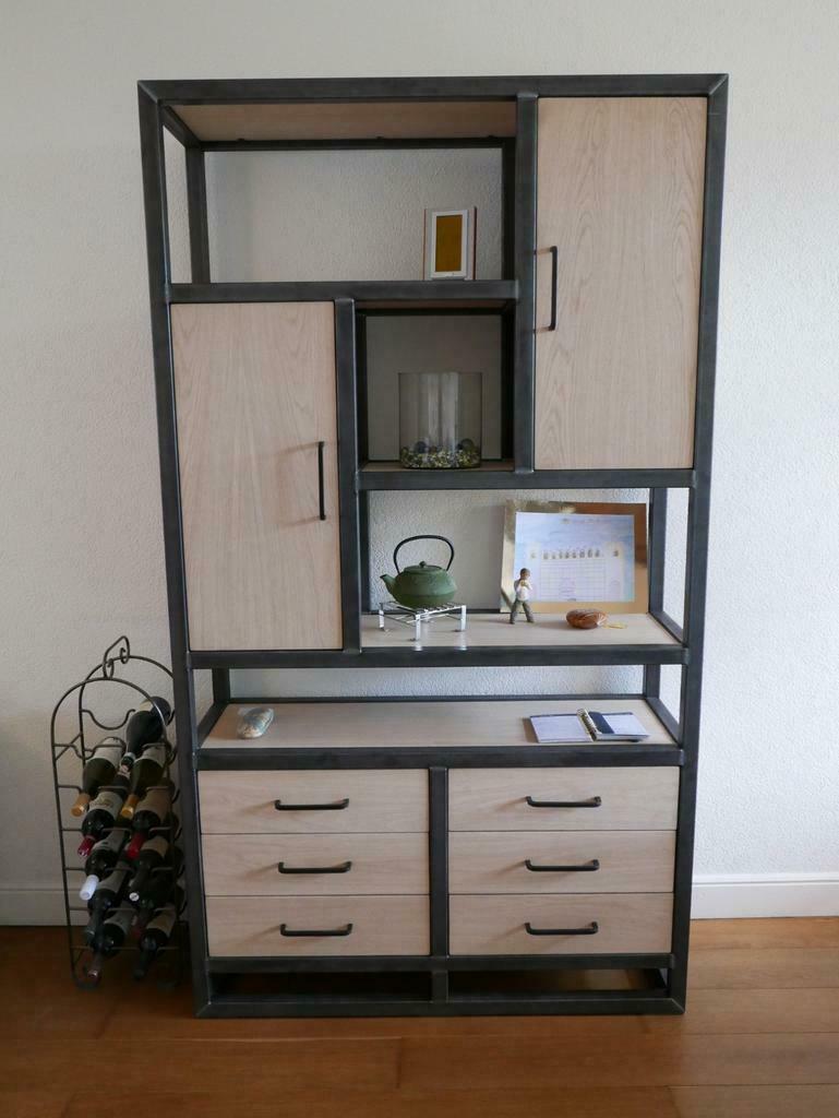 Industriële kast vakkenkast roomdivider  stelling kast, Ophalen of Verzenden, Nieuw