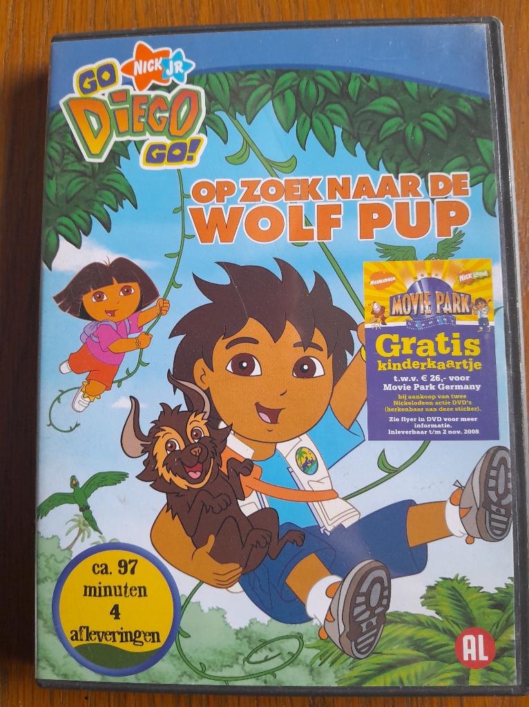 Go Diego go - op zoek naar de wolf pup dvd, Gebruikt, Tekenfilm, Ophalen of Verzenden, Alle leeftijden
