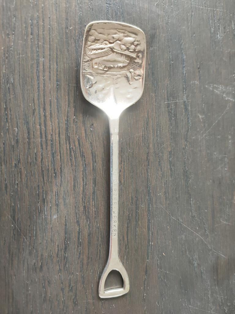 Verzilverd lepeltje zuiderzeewerken, Ophalen of Verzenden
