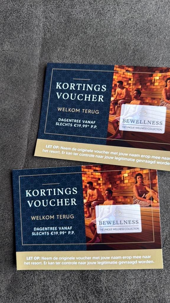 Bewellness Wellness kortingskaart aanbieding actie, Tickets en Kaartjes, Twee personen, Kortingsbon, Spa of Sauna