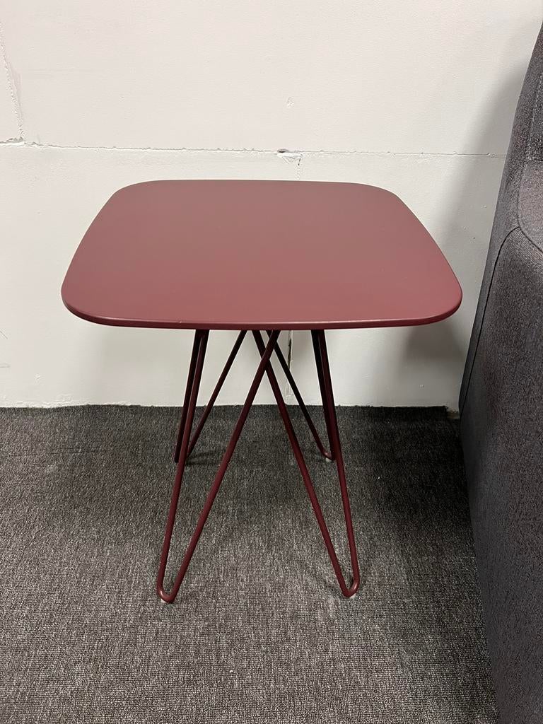 Leolux Cimber bijzettafel Spruzza Design Tafel Syrah, Minder dan 55 cm, Rond, Nieuw, Ophalen of Verzenden