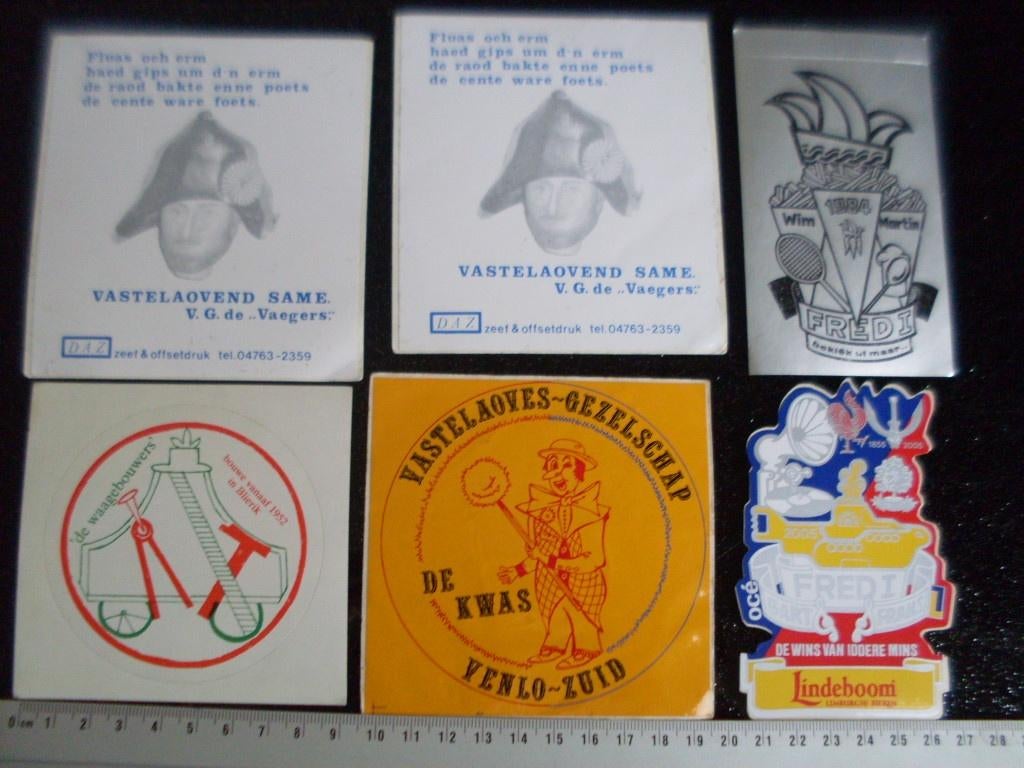 26x sticker carnaval omgeving venlo, Verzenden, Zo goed als nieuw, Bedrijf of Vereniging