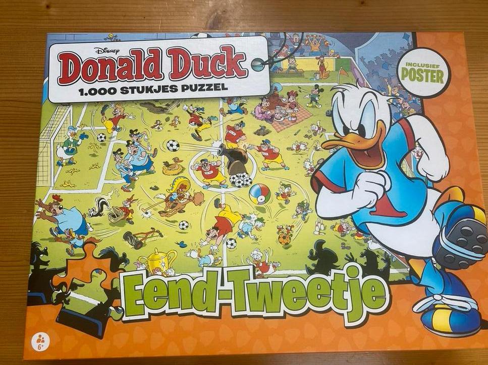Donald Duck Eend-Tweetje Puzzel 1000 Stukjes, Ophalen of Verzenden, 500 t/m 1500 stukjes, Zo goed als nieuw, Legpuzzel