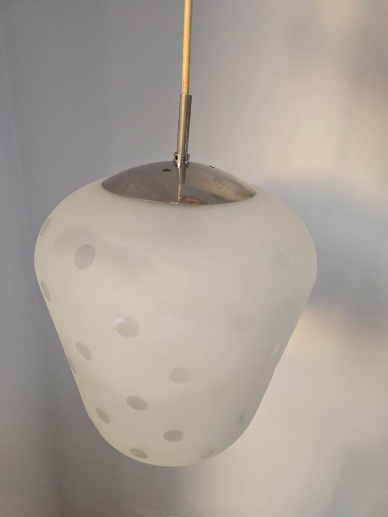 Zeer zeldzame antieke zweedse Plafondlamp Orrefors 40S €139, Ophalen of Verzenden, Zo goed als nieuw, Glas, Minder dan 50 cm