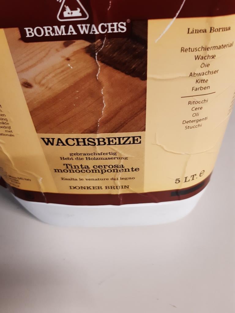 3 x 5 liter flacons Borma Wachsbeits,  donkerbruin, Ophalen of Verzenden, Nieuw