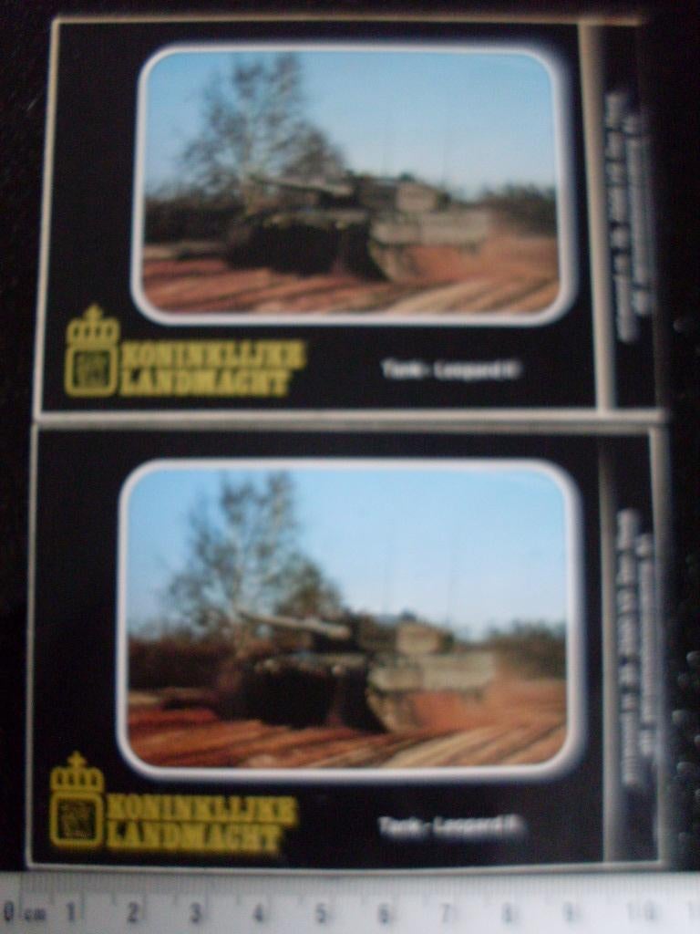 2x sticker koninklijke landmacht leopard II tank, Verzamelen, Verzenden, Zo goed als nieuw, Bedrijf of Vereniging
