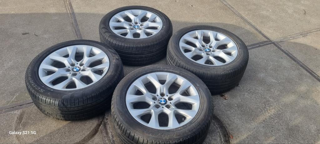Bmw x5 2013 19inch velgen met 4season banden, Auto-onderdelen, Banden en Velgen, Ophalen of Verzenden, 19 inch, Zomerbanden