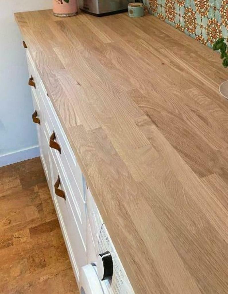 Eiken keukenbladen lengte van 100 tot 420cm, 64cm diep x40mm, Ophalen, Nieuw
