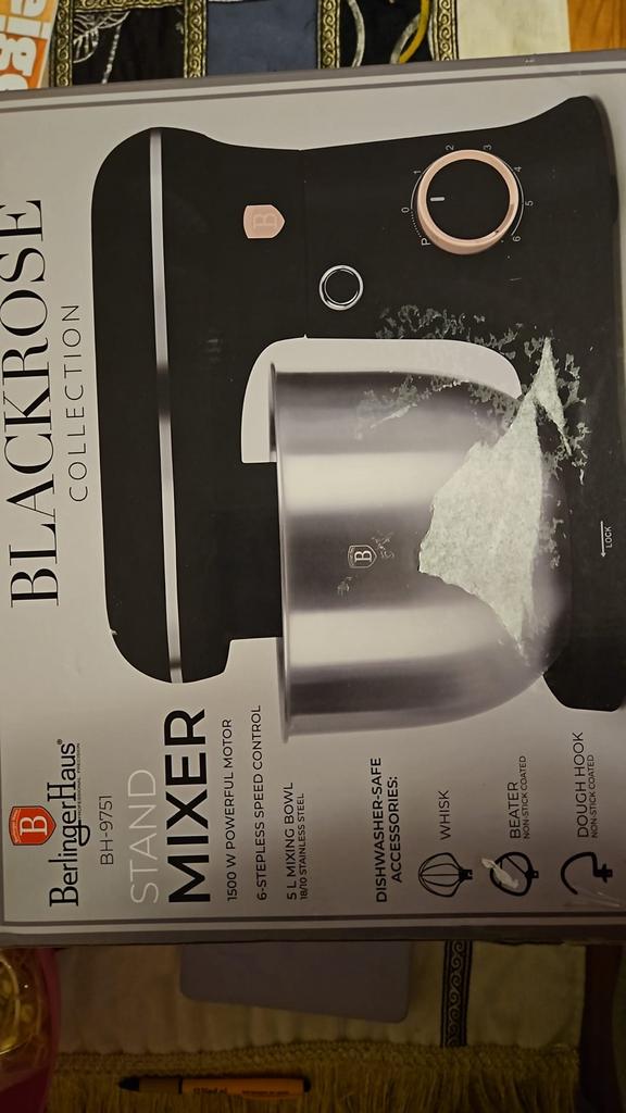 Berlinger Haus Stand Mixer BH-9751 - Nieuwstaat, 4 liter of meer, 3 snelheden of meer, Ophalen of Verzenden, Zo goed als nieuw