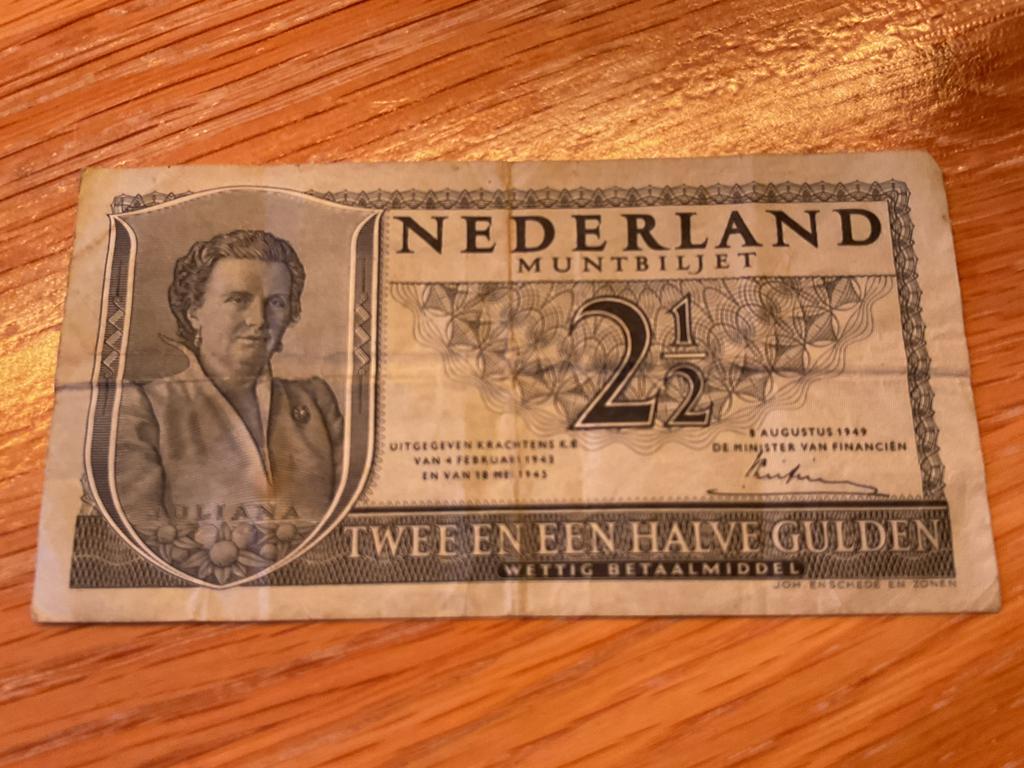 2,5 gulden, Ophalen of Verzenden, 5 gulden