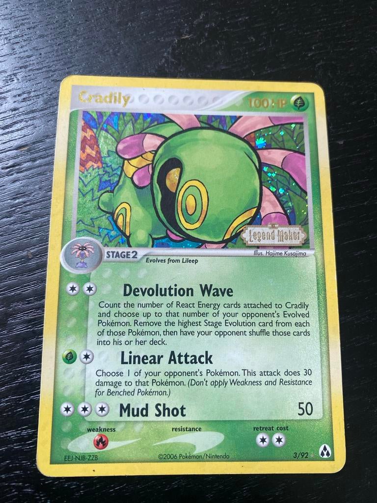 Cradily Holo 3/92 - Ruilen/Kopen, Ophalen of Verzenden, Gebruikt, Losse kaart, Foil