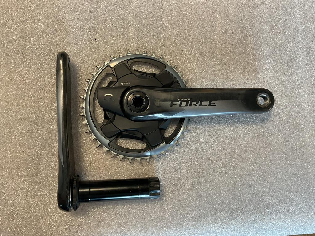 SRAM Force Crankstel met powermeter 12 speed 40T, Crankstel of Pedalen, Sram Force, Gebruikt, Info@unlimitedcolors.nl