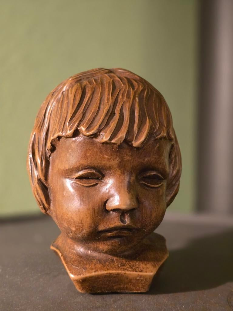 Kinderkopje Gebroeders Paridon, Antiek en Kunst, Kunst | Beelden en Houtsnijwerken, Ophalen of Verzenden