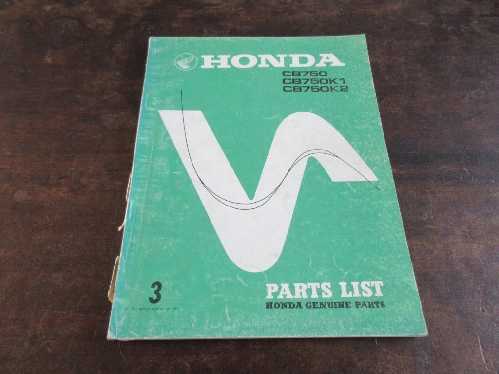 Honda CB750 CB750K0 CB750K1 CB750K2 parts list, Motoren, Handleidingen en Instructieboekjes, Ophalen of Verzenden, Overige merken