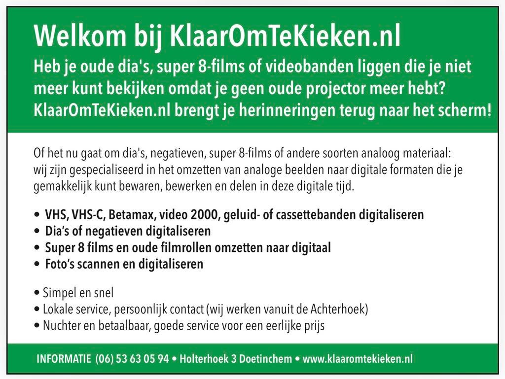Digitaliseren smalfilm, video banden, dia’s en negatieven, Film- of Videodigitalisatie