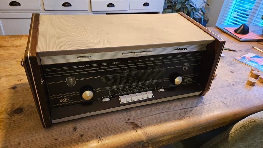 Philips buizenradio B5X94A – werkt – jaren 50/60, Audio, Tv en Foto, Radio's, Ophalen, Gebruikt, Radio