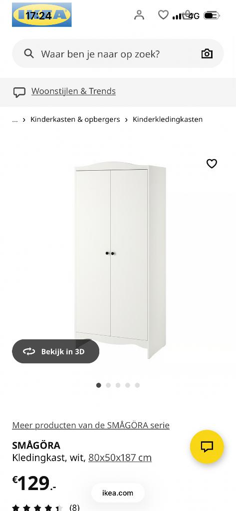 IKEA kast kind, Ophalen, Kast, 50 tot 70 cm, 105 cm of meer