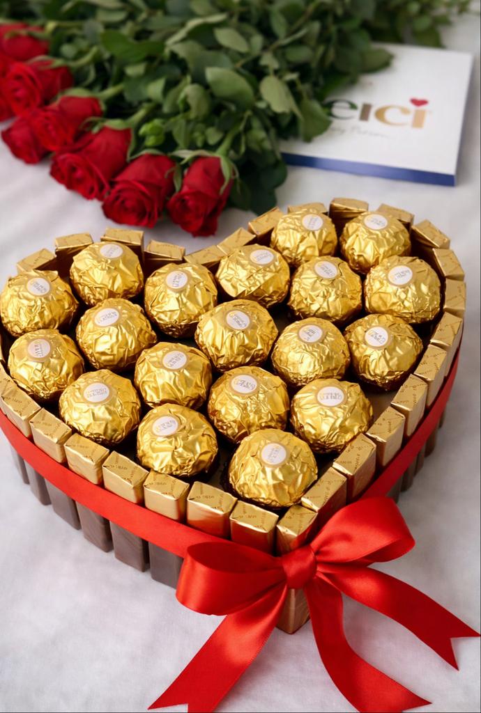 Ferrero Rocher Hart – Handgemaakt Cadeau, Ophalen of Verzenden, Nieuw