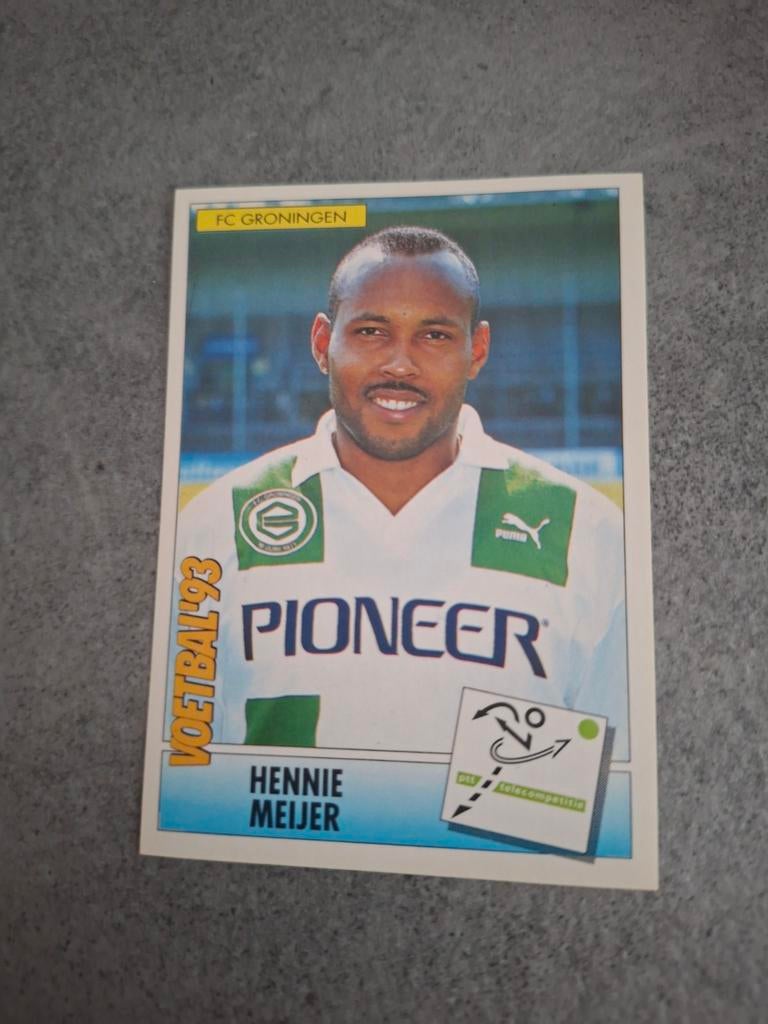 Panini sticker Voetbal 93. Hennie Meijer FC Groningen., Verzenden, Zo goed als nieuw, Sticker
