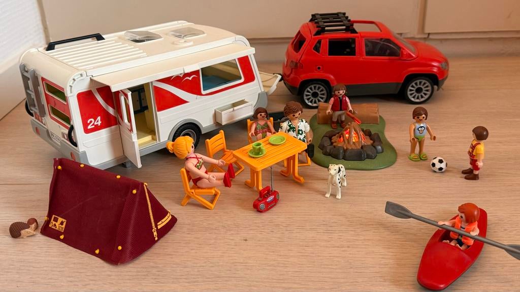 Playmobil Caravan Set, Kinderen en Baby's, Speelgoed | Playmobil, Gebruikt, Complete set, Ophalen of Verzenden