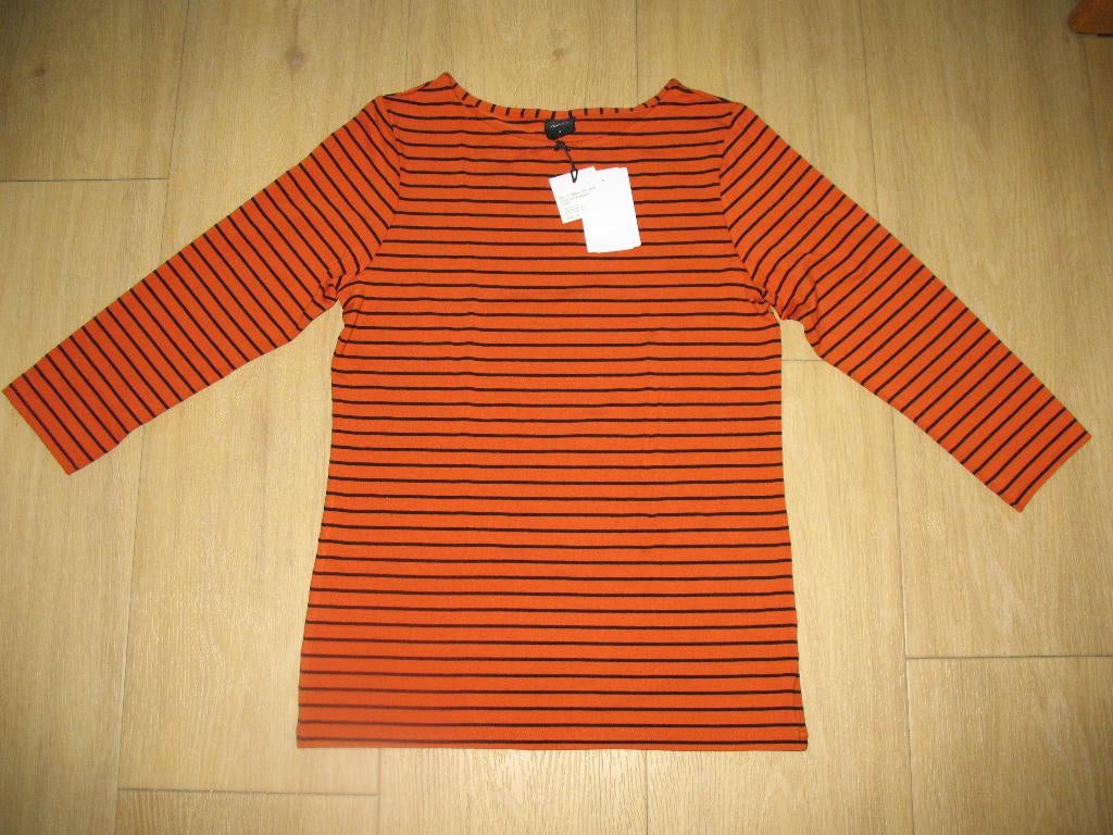 Nanso Top Roest met Zwart Streepje Maat S, Maat 38/40 (M), Nieuw, Ophalen of Verzenden, Zonder mouw