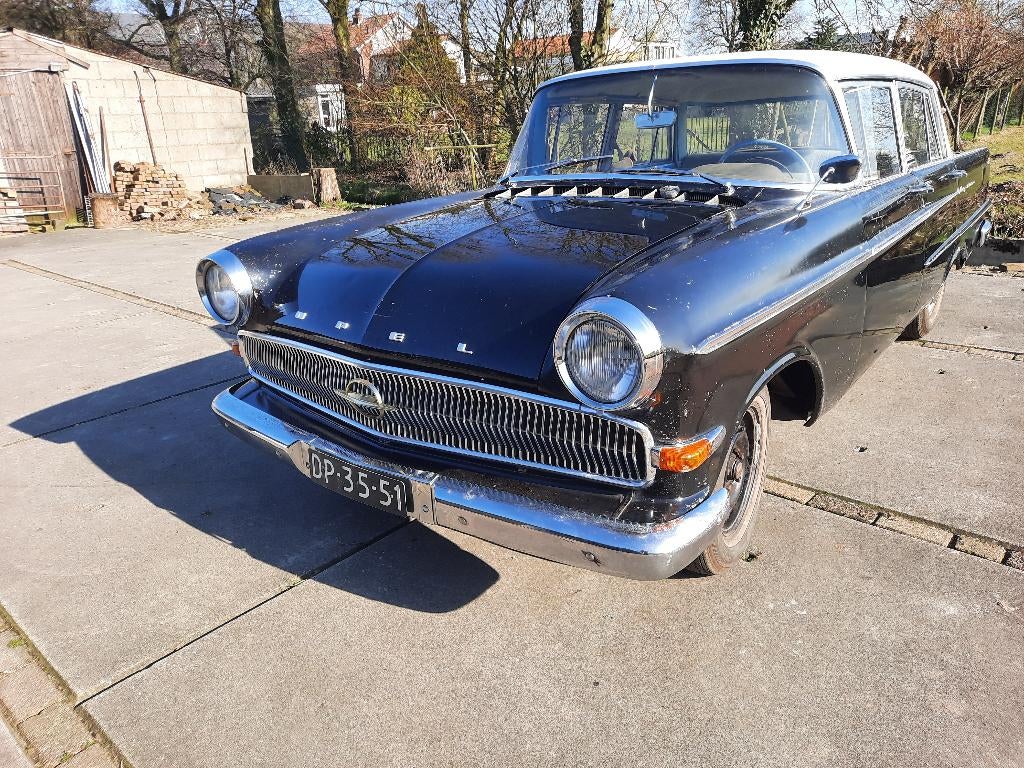 Opel Kapitan P2.6L 1960 en eventueel fiesta mk1, Auto's, Zwart, Particulier, Blauw, Sedan
