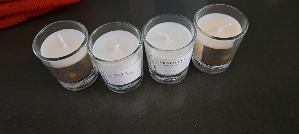 4 mini rituals kaarsen, Overige materialen, Wit, Nieuw, Ophalen of Verzenden
