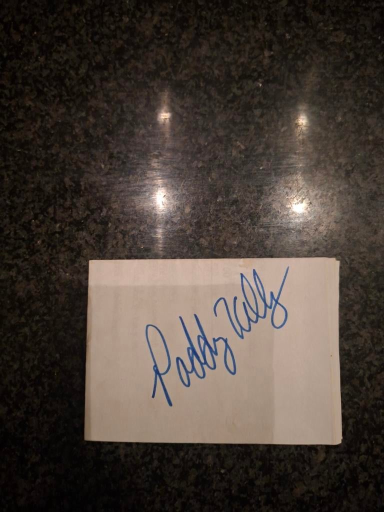 Handtekening Paddy Kelly van de Kelly family, Ophalen of Verzenden, Zo goed als nieuw, Overige typen, Gesigneerd