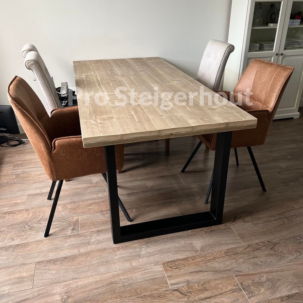 Steigerhout Eettafel Tafel Eetkamertafel Vergadertafel ACTIE, Huis en Inrichting, Tafels | Eettafels, Nieuw, Ophalen of Verzenden