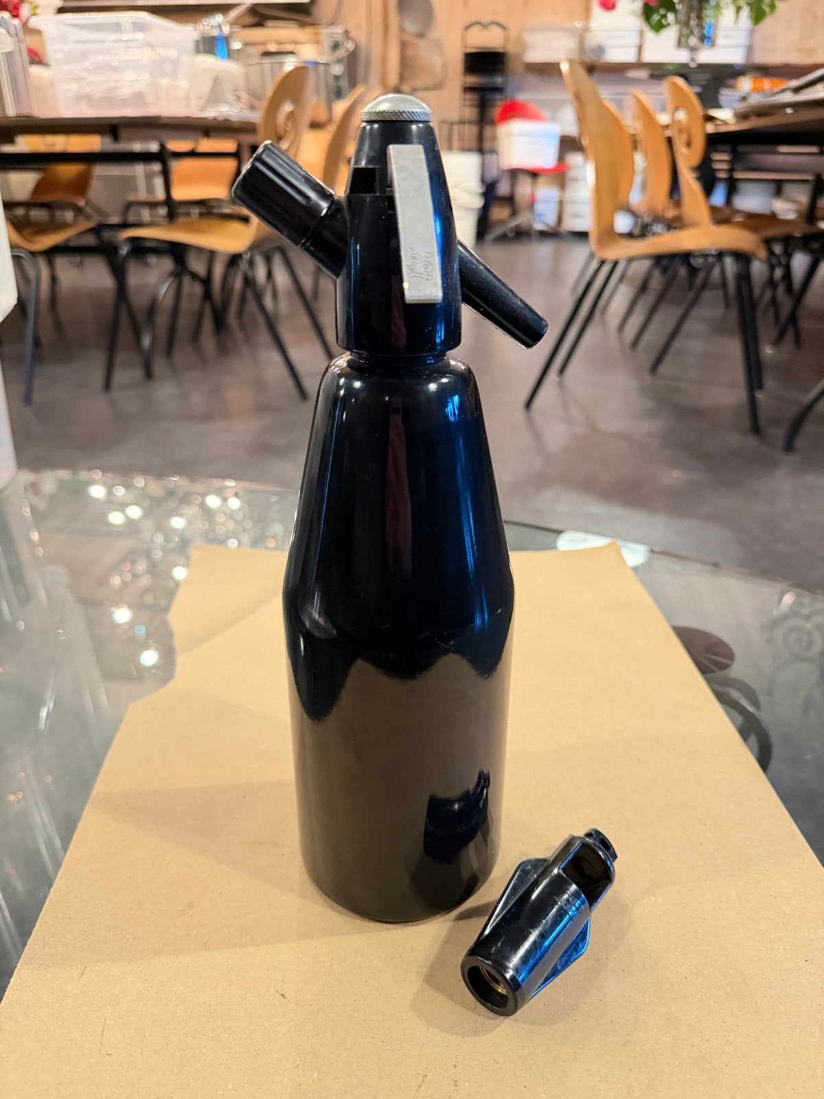 ISI Soda Maker - Zwart, 31 cm hoog, Ophalen of Verzenden, Zwart, Metaal, Overige merken