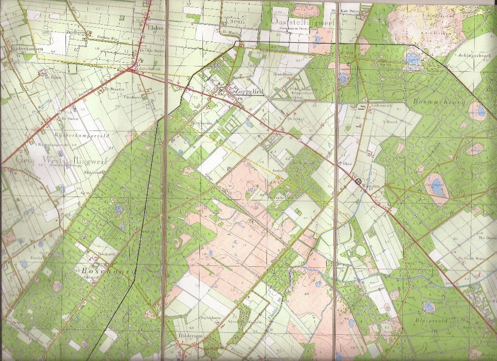 Diever Blad 16 F Topografische Kaart 1972, Gesigneerd, 1950 - 1999, Cartografie, Ophalen of Verzenden