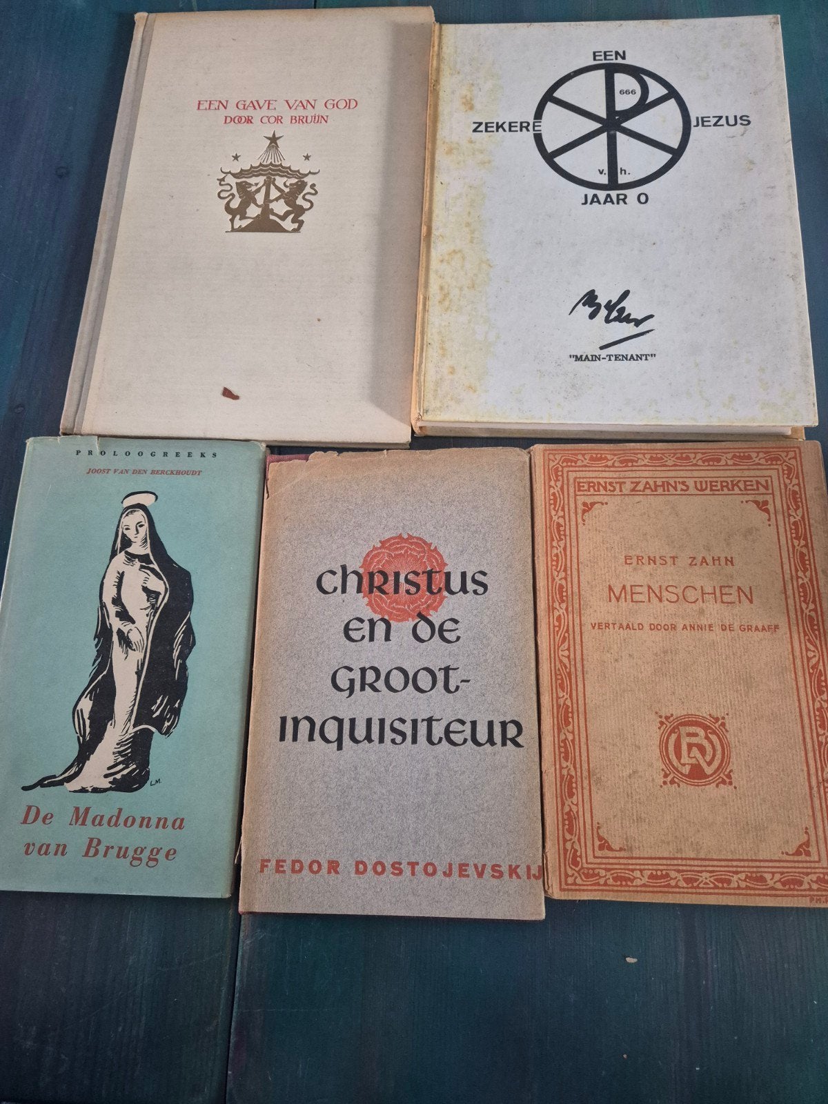 Diverse oude boeken: religie, literatuur, geschiedenis, Ophalen of Verzenden, Gelezen, Diverse auteurs (o.a. Cor Bruijn, Ernst Zahn, Fedor Dostojevski)