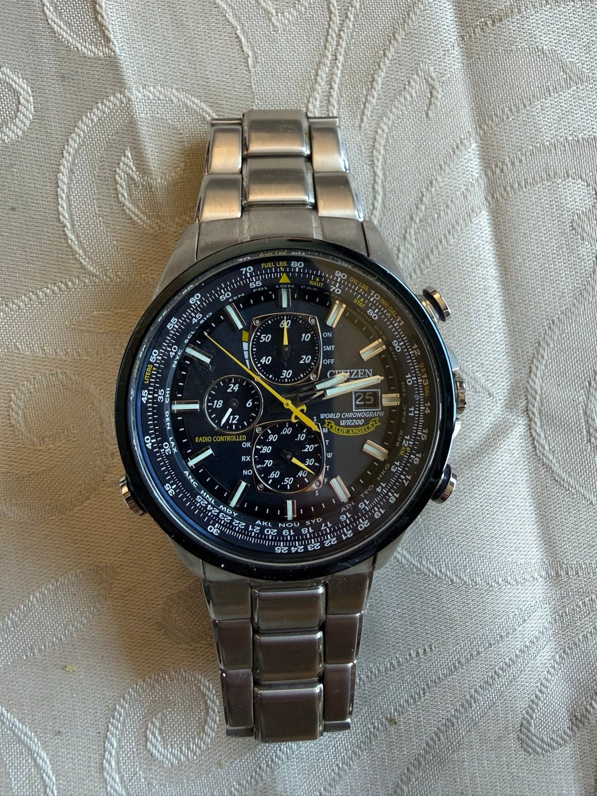 Citizen Eco-Drive Blue Angels Polshorloge, Staal, Ophalen of Verzenden, Zo goed als nieuw, Polshorloge