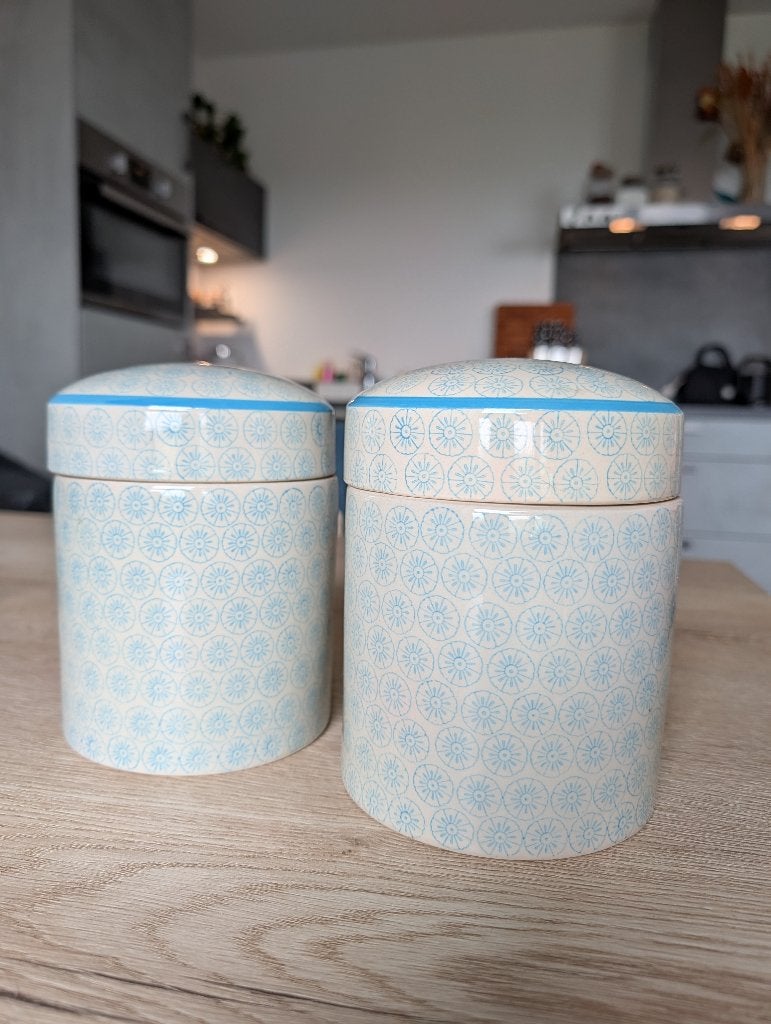 Bloomingville voorraadpotten, Ophalen, Blauw, Zo goed als nieuw, Voorraadpot