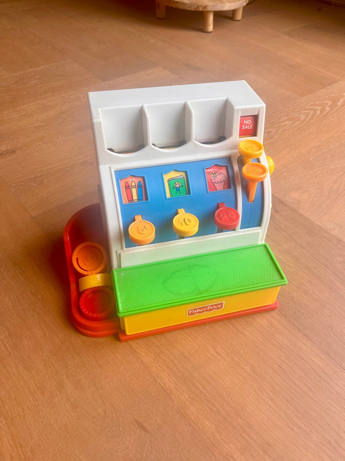 Fisher Price kassa, Ophalen of Verzenden, Gebruikt, Speelset, Met geluid