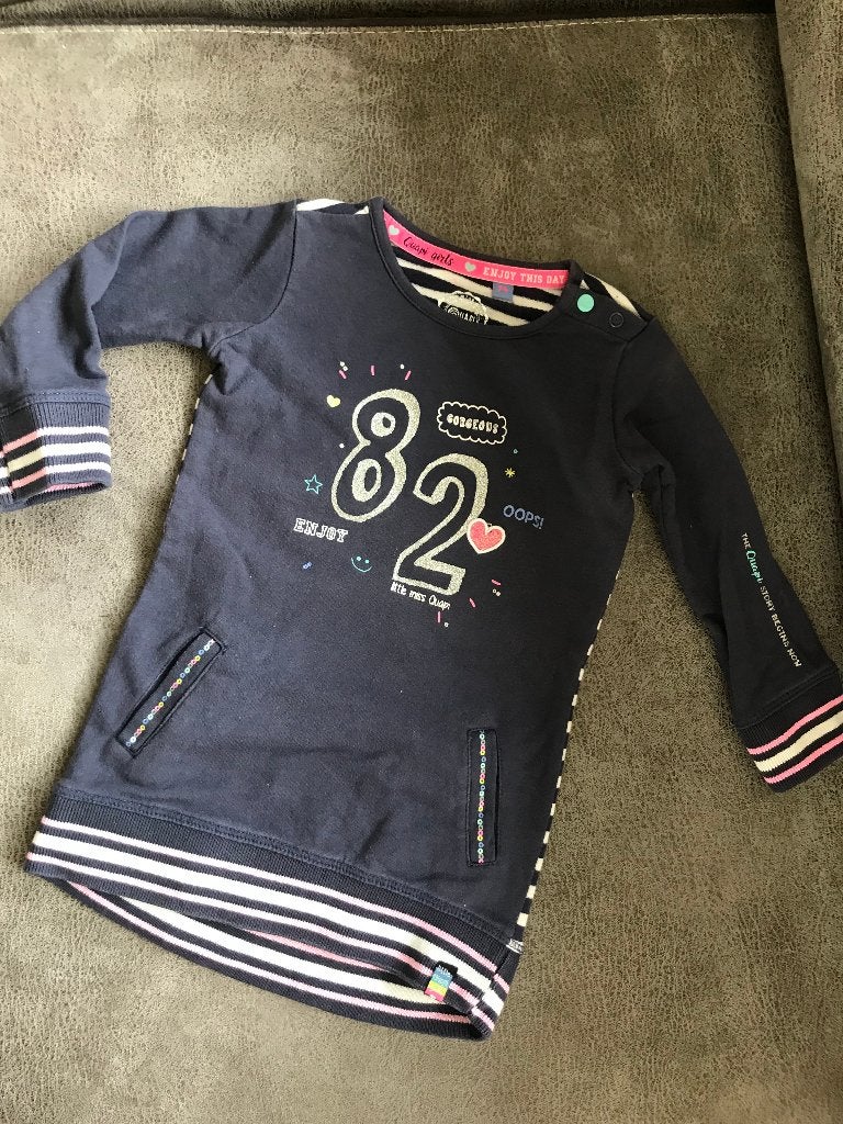 Schattig jurkje van Quapi maat 74 zgan, Kinderen en Baby's, Babykleding | Maat 74, Zo goed als nieuw, Meisje, Jurkje of Rokje