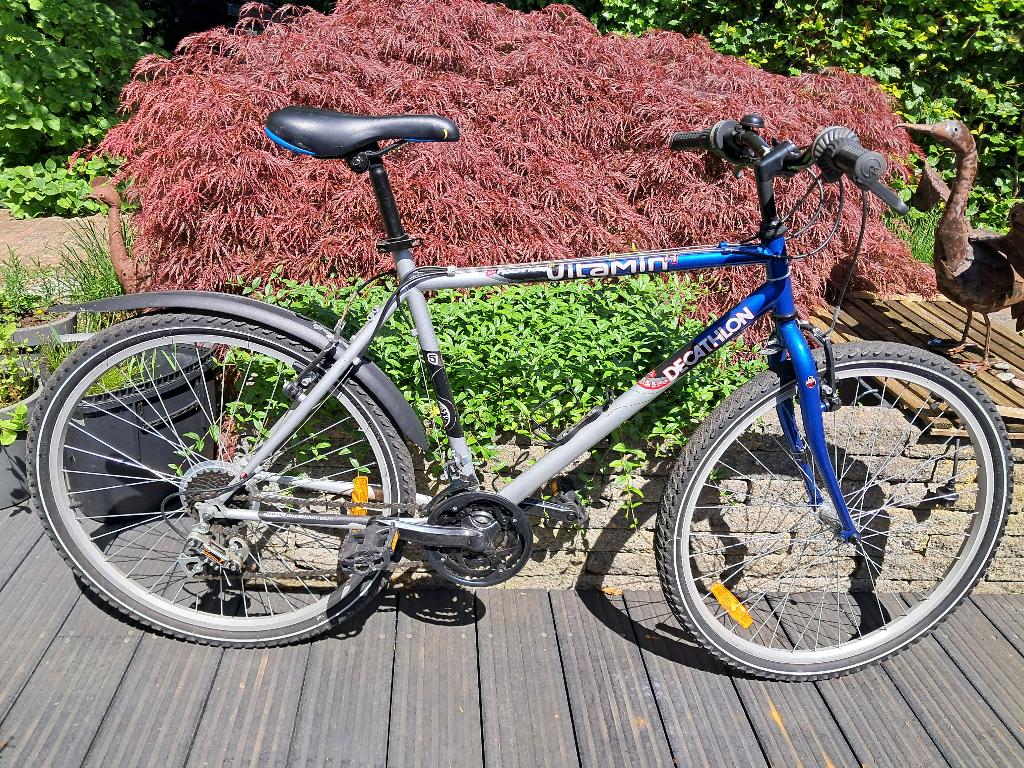 Decathlon Rockrider mountainbike 26 inch, Gebruikt, Velgrem, Versnellingen, Decathlon