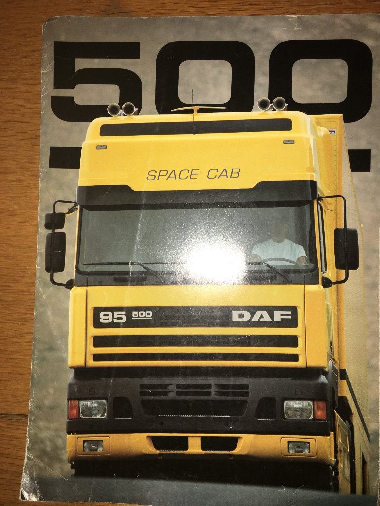 4x DAF 95 430 + 95 500 Super Space Cab brochures folders, Ophalen of Verzenden, Zo goed als nieuw, Overige merken