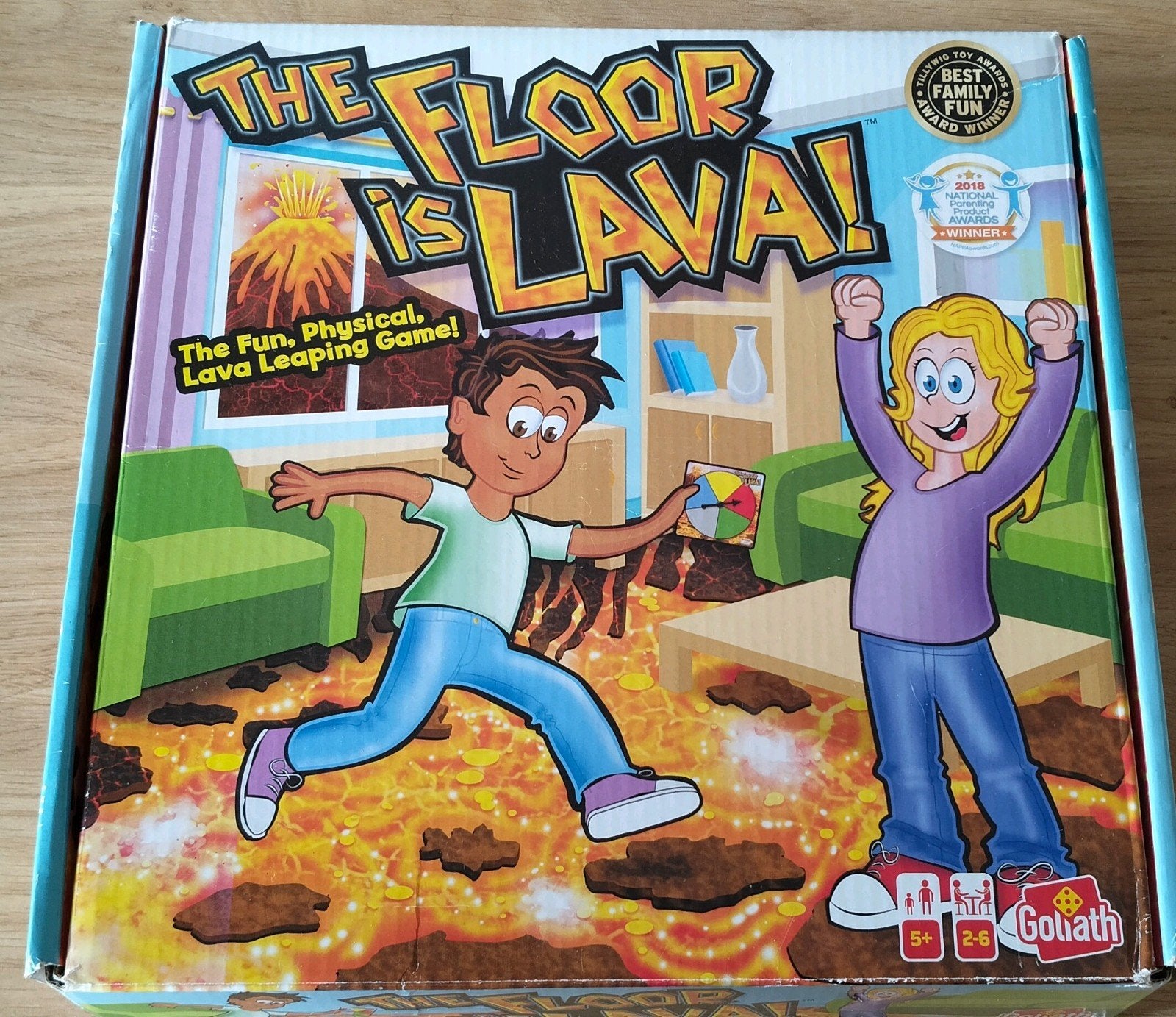 8 Talen The Floor is Lava! - Leuk en actief gezelschapsspel, Een of twee spelers, Verzenden, Zo goed als nieuw, Goliath
