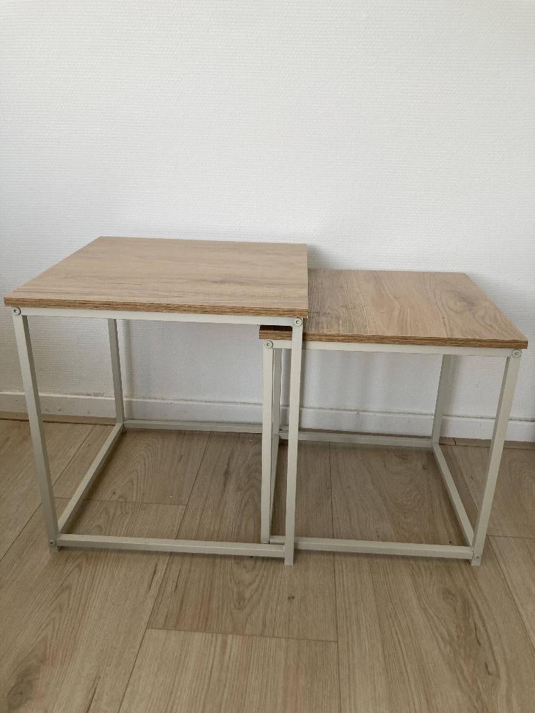 bijzettafel, Huis en Inrichting, Minder dan 55 cm, Vierkant, Zo goed als nieuw, Hout
