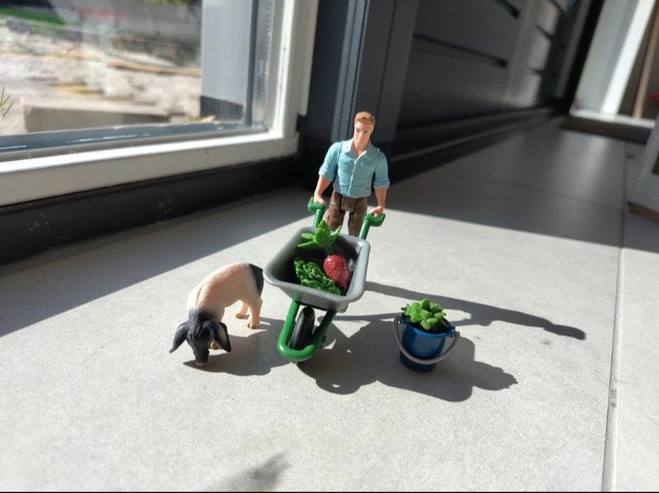 Schleich Groenteboer met varkentje - Super staat, Ophalen, Zo goed als nieuw