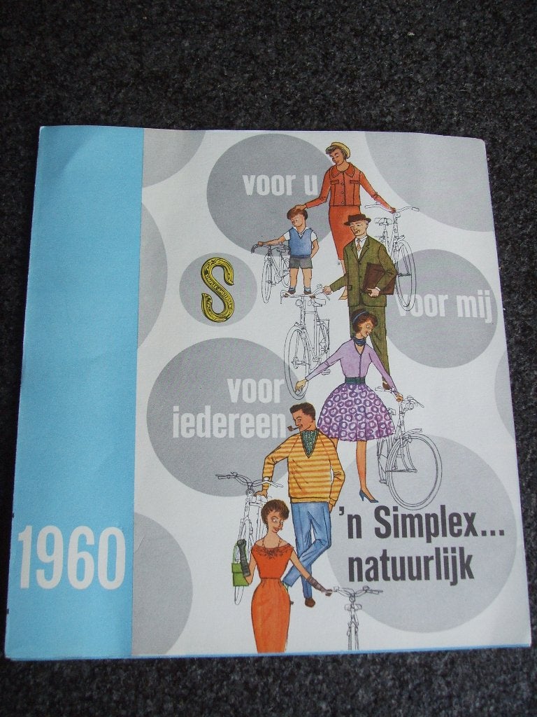 Simplex oldtimerrijwielen 1960 folder, Verzenden, Zo goed als nieuw