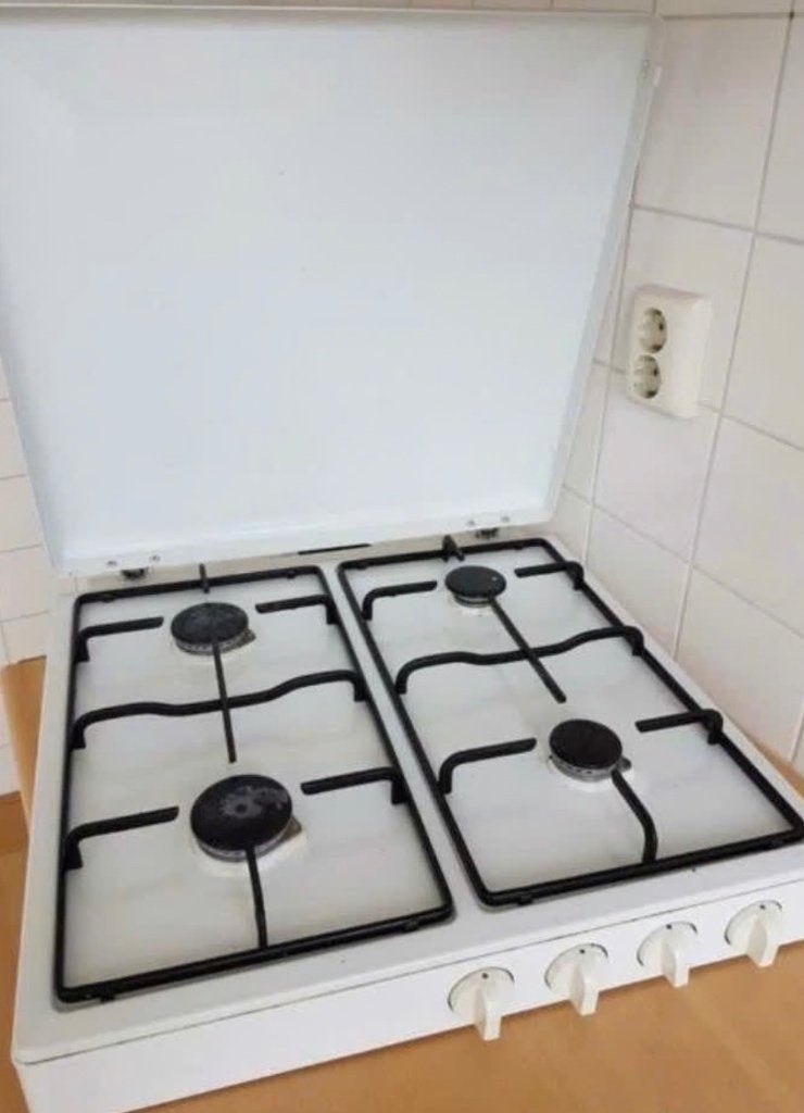 4 pits Gastel met gasslang, Witgoed en Apparatuur, Gebruikt, Gas, Vrijstaand, 4 kookzones
