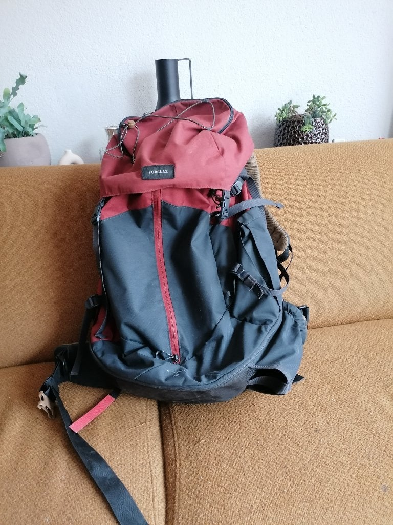Forclaz 70L rugzak, Ophalen of Verzenden, Gebruikt, Rugzak