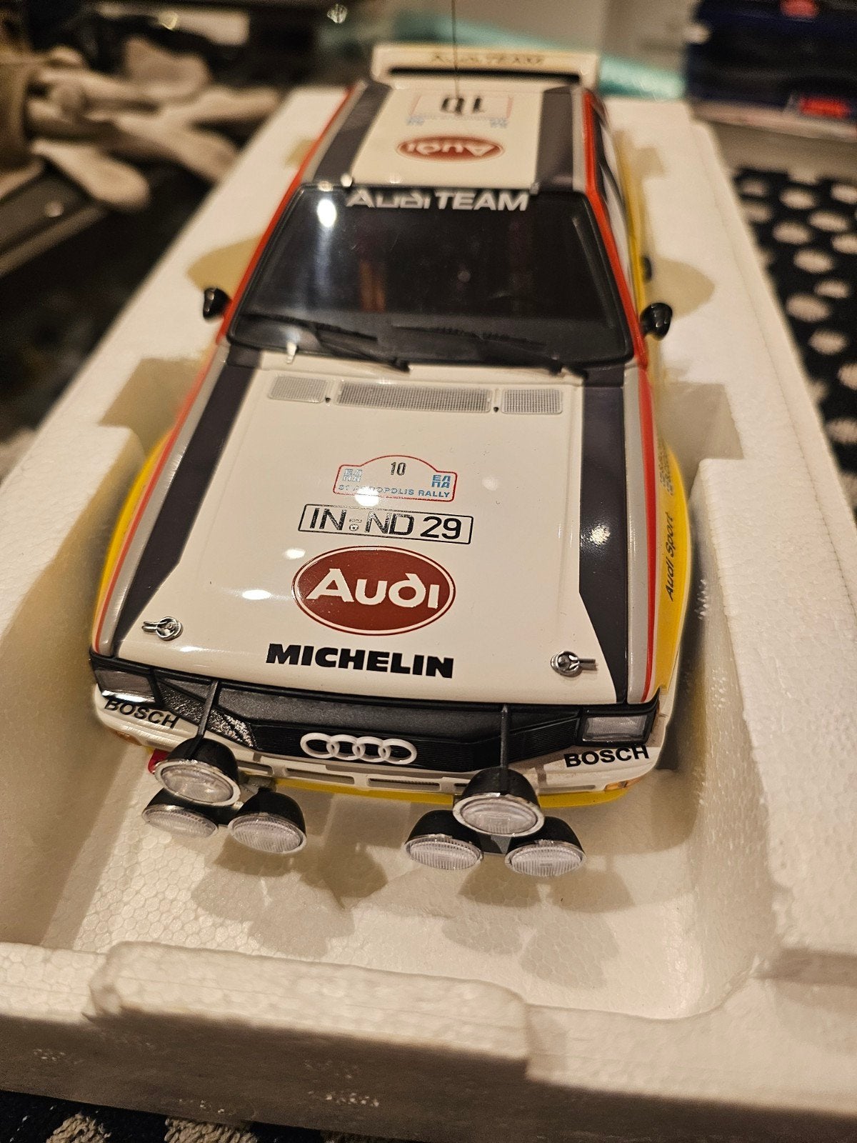 AUTOART Audi Quattro Rally S. Blomqvist 1:18 ZELDZAAM, Ophalen of Verzenden, Zo goed als nieuw, Auto, Autoart