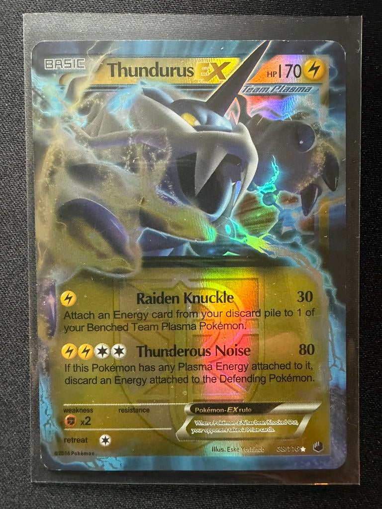 Pokemon - Thundurus EX 38/116, Ophalen of Verzenden, Zo goed als nieuw